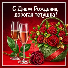 Картинка хорошая картинка днем рождения тете