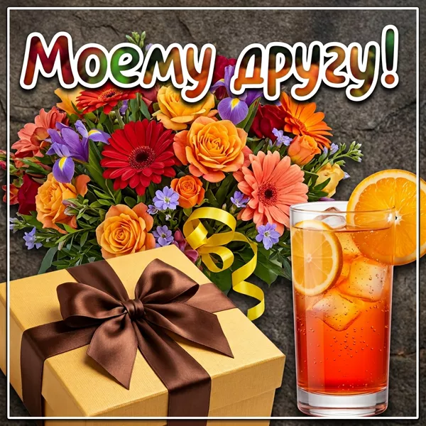 Picture яркая открытка моему другу