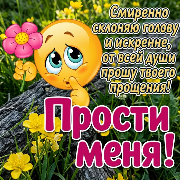 Postcard чудная открытка прости меня