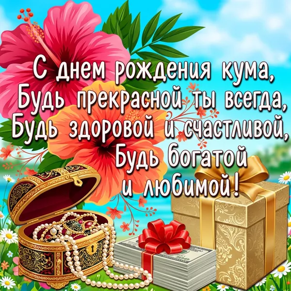Картинка красивая картинка с днем рождения куме