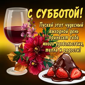 Postcard яркая открытка с субботой