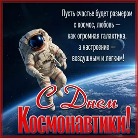 Picture замечательная открытка день космонавтики