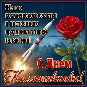 Picture чудесная открытка день космонавтики