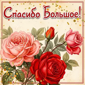 Postcard чудесная картинка  спасибо  большое