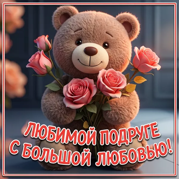 Postcard милая открытка любимой подруге