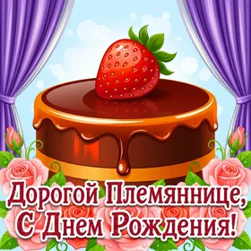 Открытка картинка с днём рождения дорогая племянница
