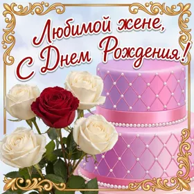 Картинка картинка поздравляю с днём рождения жена