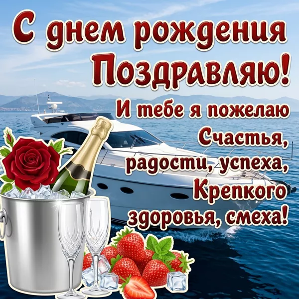 Открытка картинка с днем рождения любимому мужчине
