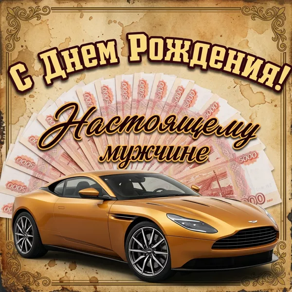 Открытка красивая картинка с днем рождения мужчине