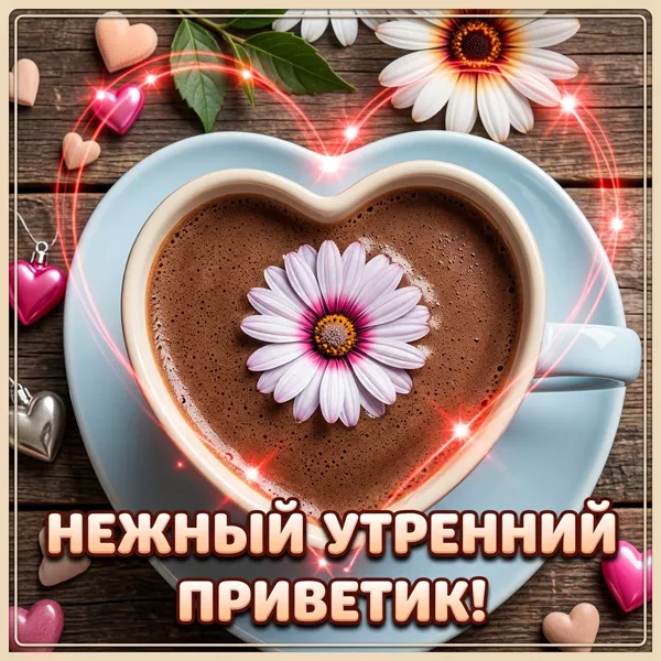 Postcard чудесная картинка нежный утренний приветик