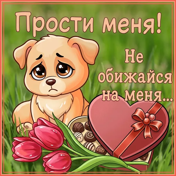 Postcard чудная открытка не обижайся на меня
