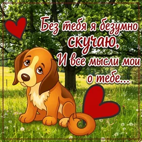 Picture милая открытка без тебя я безумно скучаю