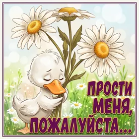 Postcard чудесная открытка прости меня пожалуйста