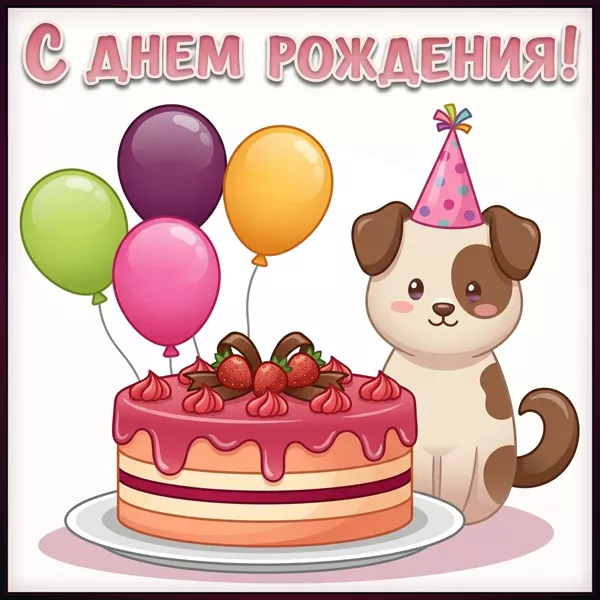 Картинка картинка с днем рождения с шариками