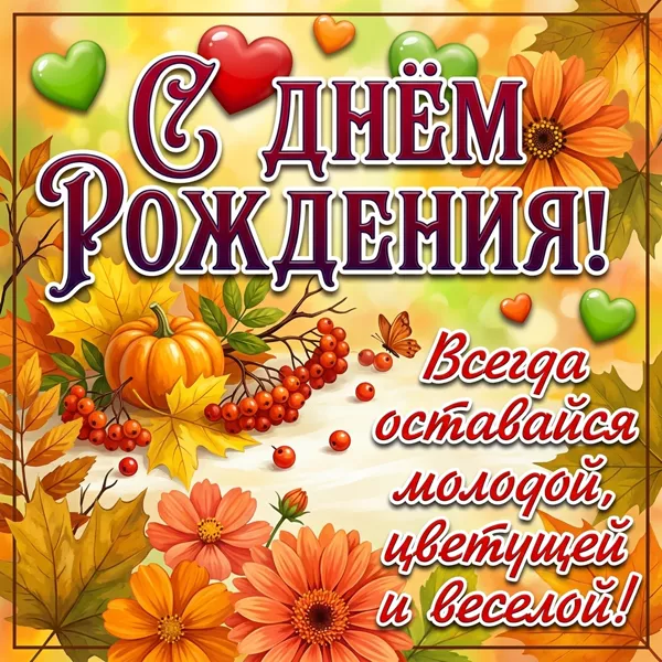 Postcard милая открытка всегда оставайся молодой цветущей и веселой