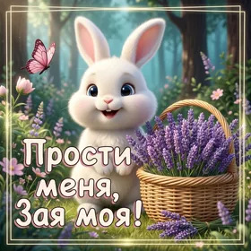 Picture чудесная открытка прости меня зая моя