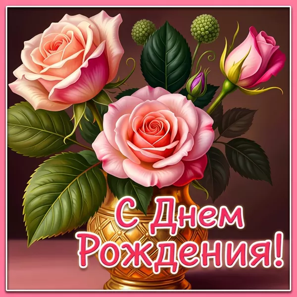Postcard чудная картинка с днем рождения