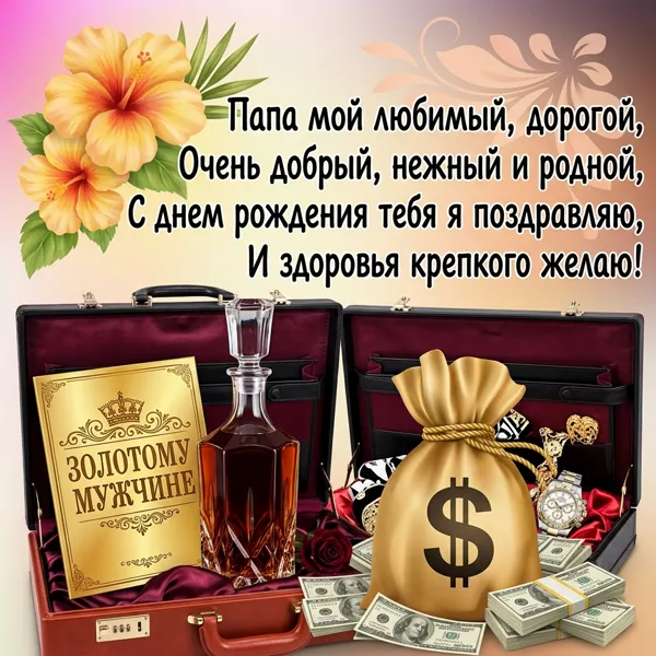 Картинка открытка поздравление с днем рождения папе