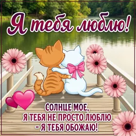 Picture очаровательная открытка солнце мое я тебя обожаю