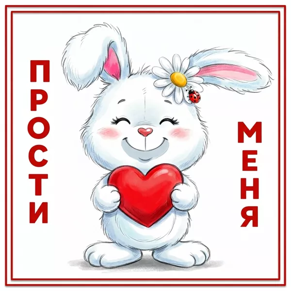 Picture очаровательная открытка прости меня