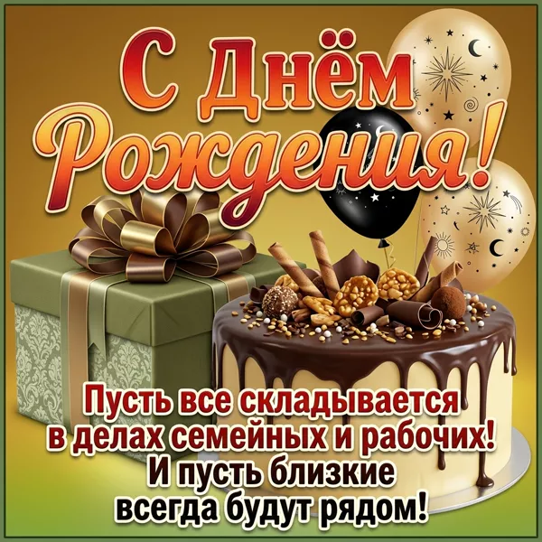 Postcard сказочная открытка с днем рождения
