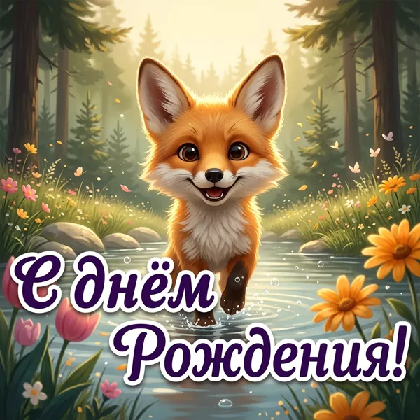 Postcard очаровательная открытка с днем рождения
