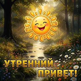 Postcard яркая открытка утренний привет