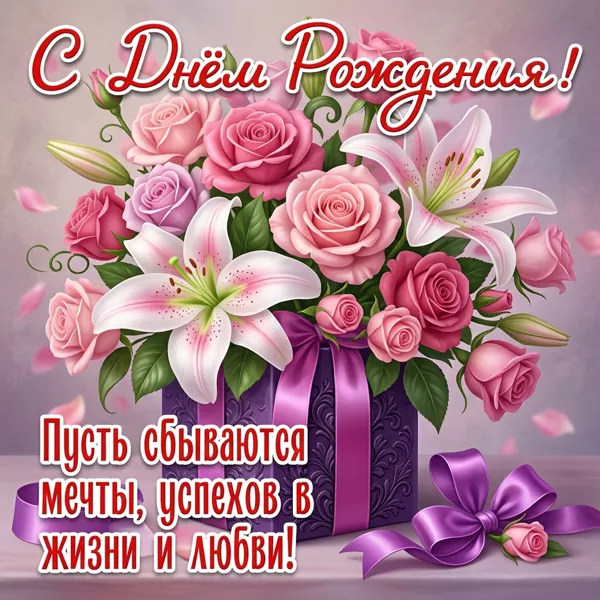 Postcard очаровательная открытка пусть сбываются мечты успехов в жизни и любви