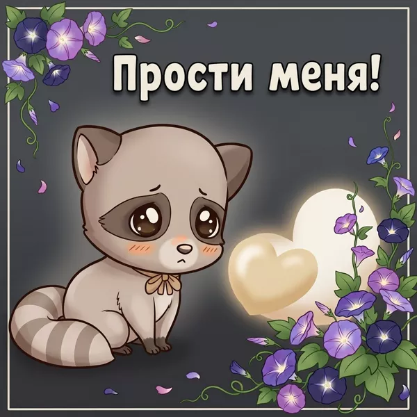 Postcard очаровательная открытка прости меня