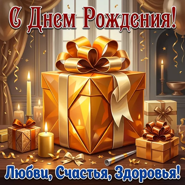 Postcard яркая открытка с днем рождения