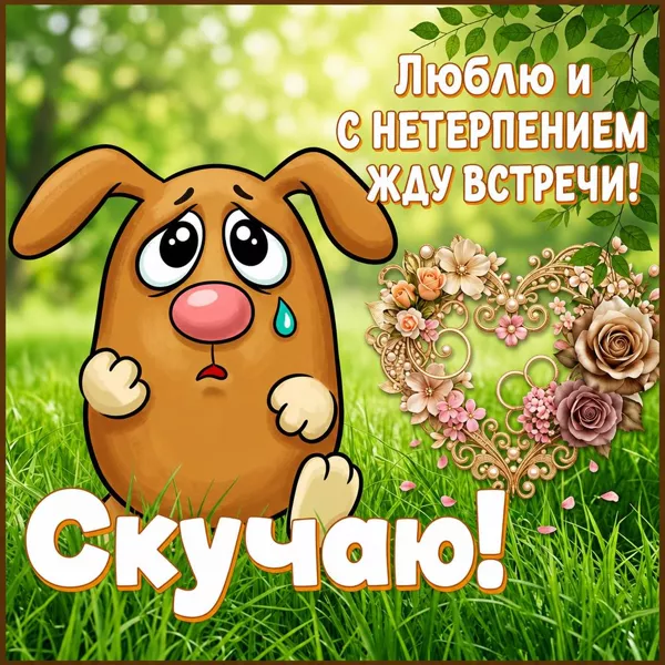 Picture сказочная открытка люблю и с нетерпение жду встречи