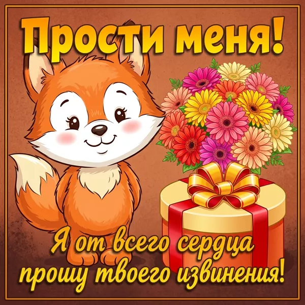 Postcard очаровательная открытка прости меня
