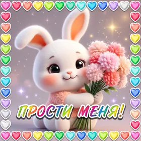 Postcard яркая открытка прости меня