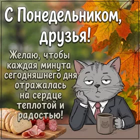 Picture смешная открытка с понедельником друзья