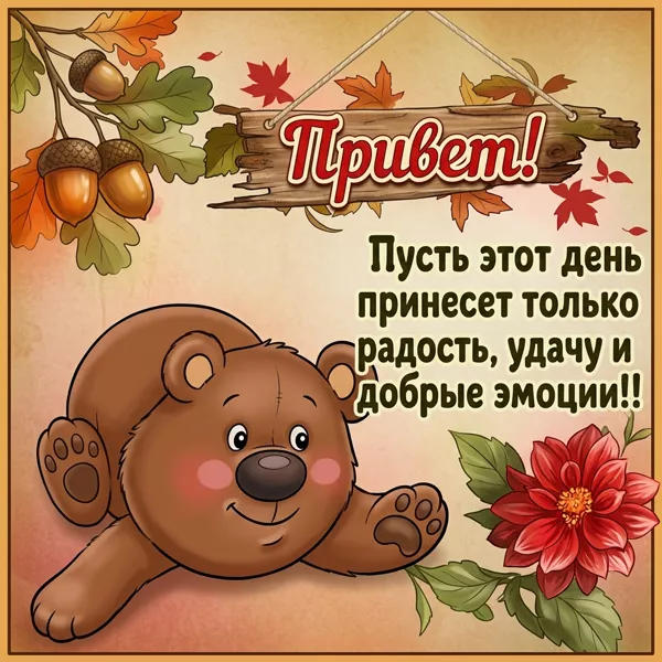 Postcard чудесная открытка привет