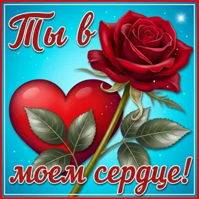 Postcard очаровательная картинка ты в моем сердце