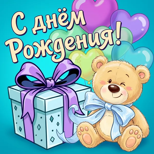 Postcard очаровательная картинка с днем рождения