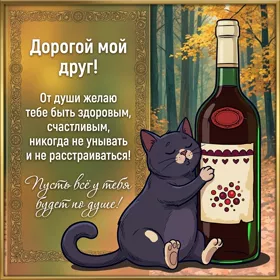Postcard смешная картинка дорогой мой друг