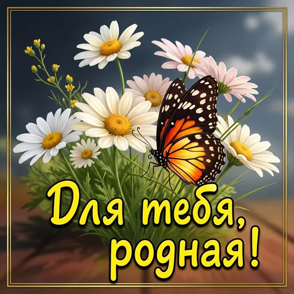 Postcard яркая картинка для тебя родная