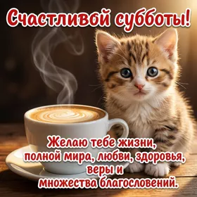 Postcard смешная открытка счастливой субботы