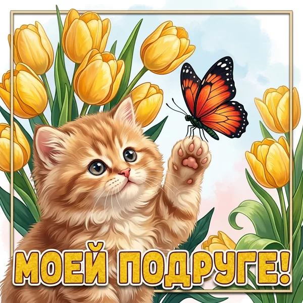 Открытка картинка моей дорогой подруге