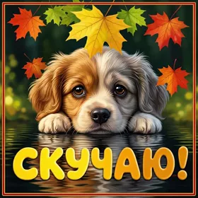 Postcard очаровательная картинка скучаю