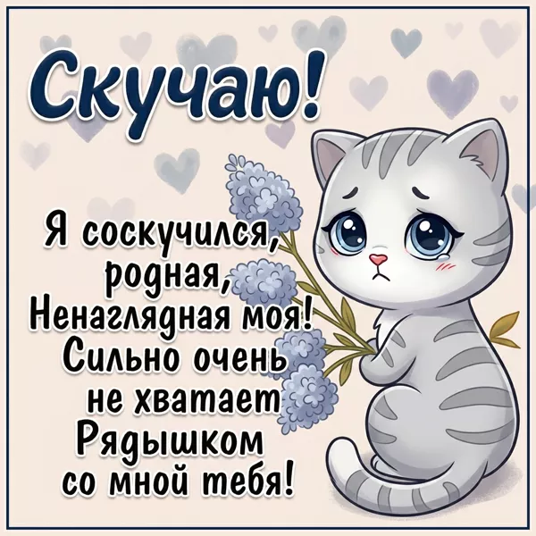 Picture замечательная открытка скучаю
