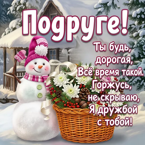 Postcard гармоничная картинка подруге