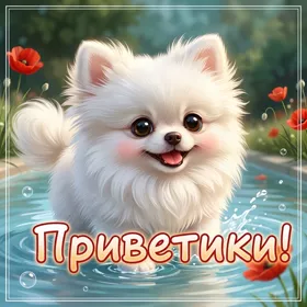 Postcard яркая открытка приветик