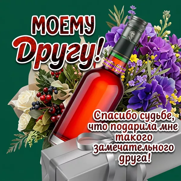 Postcard элегантная открытка моему другу