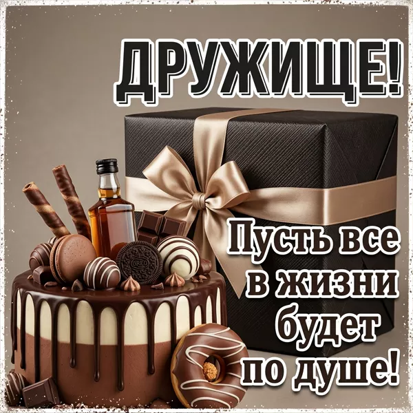 Postcard задорная открытка дружище