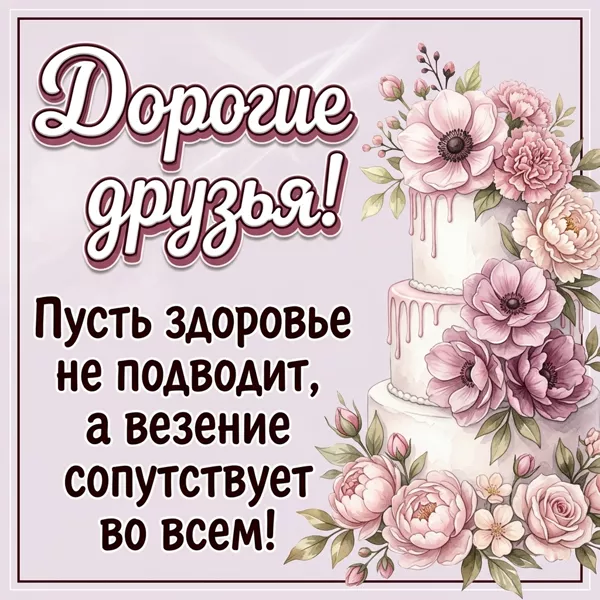 Picture гармоничная открытка дорогие  друзья