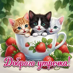 Postcard уникальная открытка доброго утречка