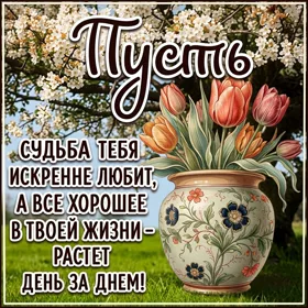 Picture удивительная открытка пусть судьба тебя искренне любит